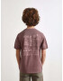 Scalpers Majica ' NEW STROKE TEE KIDS ' burgund / bela - Pepit.si