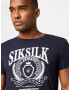 SikSilk Majica 'Varsity' mornarska / bela - Pepit.si