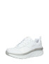 SKECHERS Nizke superge 'D'lux Walker-Timeless Path' bela / srebrna - Pepit.si