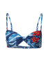 Superdry Bikini zgornji del modra / svetlo modra / rdeča - Pepit.si