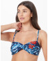 Superdry Bikini zgornji del modra / svetlo modra / rdeča - Pepit.si