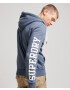 Superdry Jopa na zadrgo 'Gym Athletic' marine / bela - Pepit.si