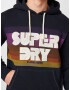 Superdry Majica mornarska / temno roza / burgund / bela - Pepit.si