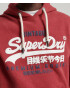 Superdry Majica nočno modra / ognjeno rdeča / bela - Pepit.si