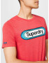 Superdry Majica turkizna / temno modra / krvavo rdeča / bela - Pepit.si