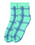 Swedish Stockings Nogavice 'Greta Tartan' modra / zelena - Pepit.si