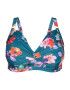 Swim by Zizzi Bikini zgornji del 'STANIA' petrol / temno liila / oranžna / roza - Pepit.si