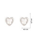 Ted Baker Uhani 'HAN: CRYSTAL HEART EARRING' srebrna - Pepit.si