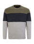 TOM TAILOR Men + Sweatshirt oliva / pegasto siva / progasto modra - Pepit.si