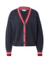 TOMMY HILFIGER Pletena jopa marine / bordo / temno rdeča / bela - Pepit.si