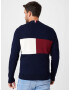 TOMMY HILFIGER Pletena jopa temno modra / črna / bela - Pepit.si