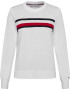 TOMMY HILFIGER Pulover bela / modra / rdeča - Pepit.si