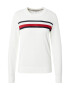 TOMMY HILFIGER Pulover bela / rdeča / nočno modra - Pepit.si