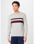 TOMMY HILFIGER Pulover marine / svetlo siva / temno rdeča / bela - Pepit.si