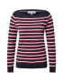 TOMMY HILFIGER Pulover 'Ivy' nočno modra / bela / rdeča - Pepit.si