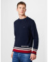 TOMMY HILFIGER Pulover nočno modra / rdeča / bela - Pepit.si