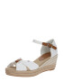 TOMMY HILFIGER Sandali 'BASIC OPEN TOE MID WEDGE' rjava / bela - Pepit.si