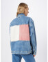 Tommy Jeans Prehodna jakna moder denim / melona / bela - Pepit.si