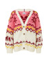 Tommy Jeans Strickjacke 'Fairisle' roza / bela - Pepit.si