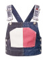 Tommy Jeans Top moder denim / rdeča / črn denim / bela - Pepit.si