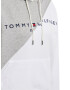 Tommy Jeans Majica mornarska / pegasto siva / rdeča / bela - Pepit.si