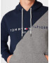 Tommy Jeans Majica temno modra / pegasto siva / rdeča / bela - Pepit.si