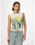 TOPSHOP Top rumena / zelena / temno zelena / bela - Pepit.si