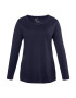 Ulla Popken Majica 'Basic Langarmshirt Rundhals' modra - Pepit.si