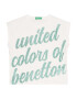 UNITED COLORS OF BENETTON Majica zelena / bela - Pepit.si