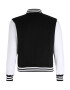 Urban Classics Majica 'Ladies 2-tone College Sweatjacket' črna / bela - Pepit.si