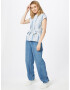 VERO MODA Bluza 'VMMILEY' moder denim / bela - Pepit.si