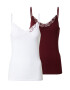 VERO MODA Top 'Inge' bela / bordo - Pepit.si