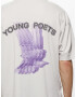 Young Poets Majica 'Blurry Yoricko 224' siva / svetlo siva / lila - Pepit.si