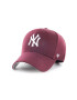 47brand Kapa s šiltom MLB New York Yankees bordo barva - Pepit.si