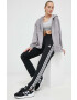 adidas by Stella McCartney Pulover od trenirke siva barva s kapuco - Pepit.si