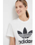 adidas Originals Bombažna kratka majica bež barva - Pepit.si