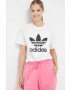 adidas Originals Bombažna kratka majica bež barva - Pepit.si