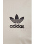 adidas Originals Bombažna kratka majica bež barva - Pepit.si