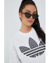 adidas Originals Bombažna mikica Trefoil Moments ženska bela barva - Pepit.si