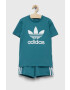 adidas Originals Otroški komplet zelena barva - Pepit.si