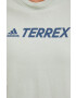 adidas TERREX Kratka majica Classic Logo ženska zelena barva - Pepit.si