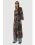 AllSaints Kimono Carina Vivana Lenzing Viscose rjava barva - Pepit.si