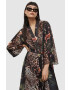 AllSaints Kimono Carina Vivana Lenzing Viscose rjava barva - Pepit.si