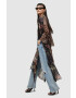 AllSaints Kimono Carina Vivana Lenzing Viscose rjava barva - Pepit.si