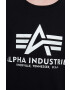 Alpha Industries Otroška bombažna kratka majica črna barva - Pepit.si