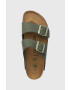 Birkenstock Natikači Arizona ženski zelena barva 1025477 - Pepit.si