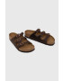 Birkenstock Natikači iz semiša FLORIDA ženski rjava barva 53901 - Pepit.si