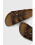 Birkenstock Natikači iz semiša FLORIDA ženski rjava barva 53901 - Pepit.si