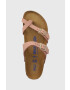 Birkenstock Natikači iz semiša Mayari SFB ženski roza barva 1024049 - Pepit.si