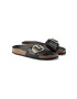 Birkenstock Usnjeni natikači Madrid ženski črna barva 1022541 - Pepit.si